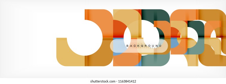 Geometric squares abstract banner. Vector template illustration for business brochure or flyer, presentation and web design layout