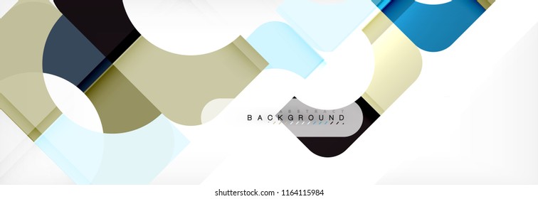 Geometric squares abstract banner. Vector template illustration for business brochure or flyer, presentation and web design layout