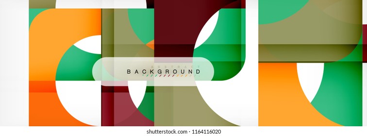Geometric squares abstract banner. Vector template illustration for business brochure or flyer, presentation and web design layout