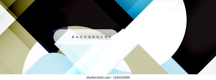 Geometric squares abstract banner. Vector template illustration for business brochure or flyer, presentation and web design layout