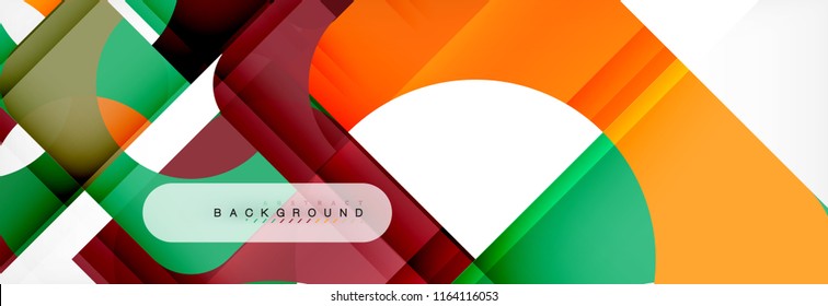 Geometric squares abstract banner. Vector template illustration for business brochure or flyer, presentation and web design layout
