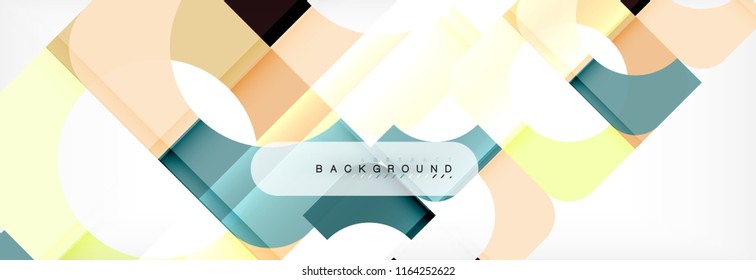Abstrakter Banner mit geometrischen Quadraten. Vektorgrafik-Vorlagenstudien für Geschäftsbroschüren oder Flyer, Präsentationen und Webdesign-Layout