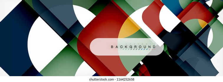 Geometric squares abstract banner. Vector template illustration for business brochure or flyer, presentation and web design layout
