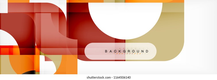 Geometric squares abstract banner. Vector template illustration for business brochure or flyer, presentation and web design layout