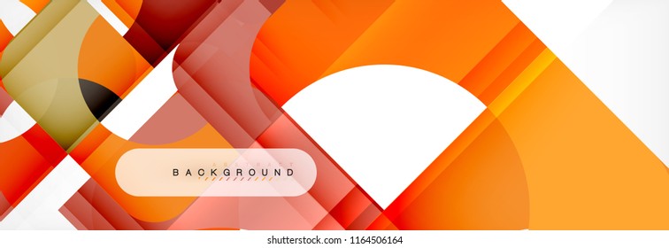 Geometric squares abstract banner. Vector template illustration for business brochure or flyer, presentation and web design layout