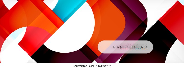 Geometric squares abstract banner. Vector template illustration for business brochure or flyer, presentation and web design layout