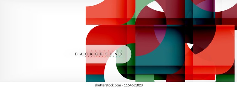 Geometric squares abstract banner. Vector template illustration for business brochure or flyer, presentation and web design layout