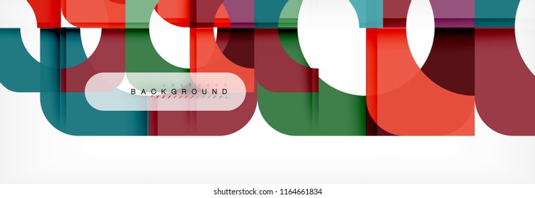 Banner abstracto de cuadrados geométricos. Ilustración de plantilla de vectores para folletos o volantes de negocios, presentación y diseño web