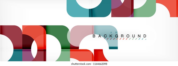 Geometric squares abstract banner. Vector template illustration for business brochure or flyer, presentation and web design layout