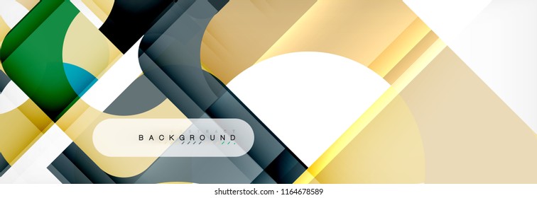 Geometric squares abstract banner. Vector template illustration for business brochure or flyer, presentation and web design layout