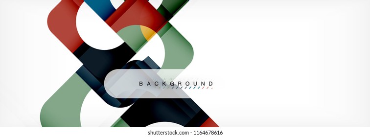 Geometric squares abstract banner. Vector template illustration for business brochure or flyer, presentation and web design layout