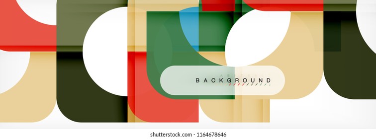 Geometric squares abstract banner. Vector template illustration for business brochure or flyer, presentation and web design layout
