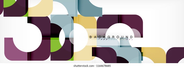 Geometric squares abstract banner. Vector template illustration for business brochure or flyer, presentation and web design layout