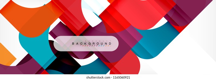 Geometric squares abstract banner. Vector template illustration for business brochure or flyer, presentation and web design layout