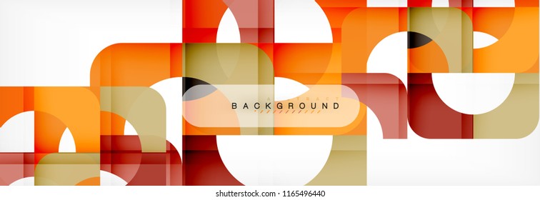 Geometric squares abstract banner. Vector template illustration for business brochure or flyer, presentation and web design layout