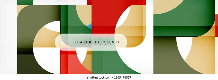 Geometric squares abstract banner. Vector template illustration for business brochure or flyer, presentation and web design layout