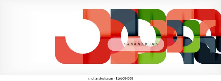 Geometric squares abstract banner. Vector template illustration for business brochure or flyer, presentation and web design layout