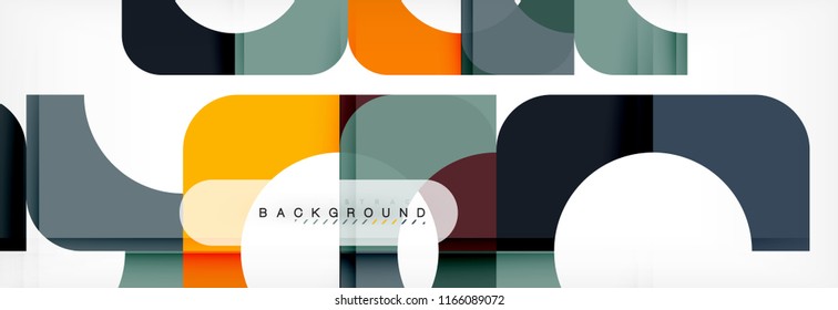 Geometric squares abstract banner. Vector template illustration for business brochure or flyer, presentation and web design layout