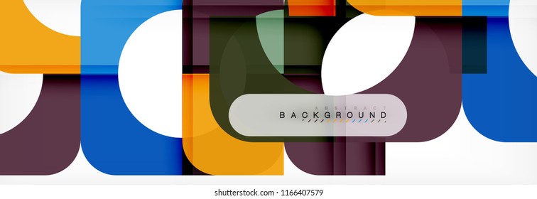 Geometric squares abstract banner. Vector template illustration for business brochure or flyer, presentation and web design layout