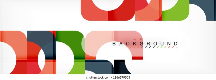 Geometric squares abstract banner. Vector template illustration for business brochure or flyer, presentation and web design layout