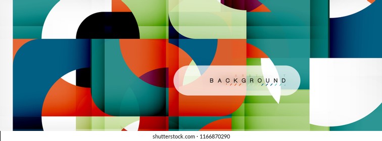 Geometric squares abstract banner. Vector template illustration for business brochure or flyer, presentation and web design layout