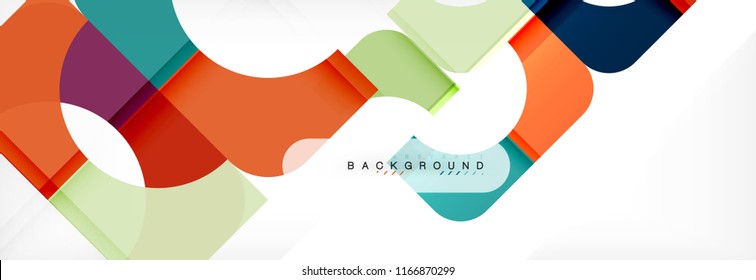 Geometric squares abstract banner. Vector template illustration for business brochure or flyer, presentation and web design layout