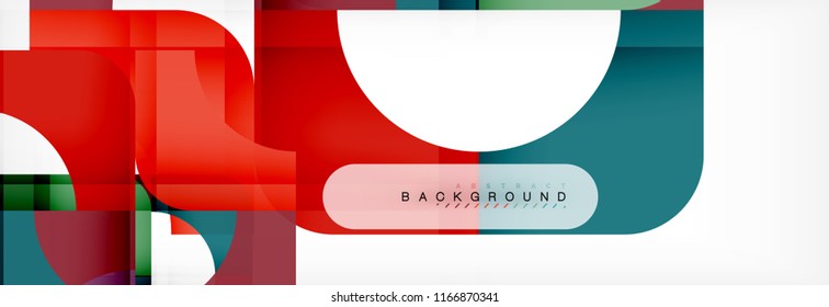 Geometric squares abstract banner. Vector template illustration for business brochure or flyer, presentation and web design layout
