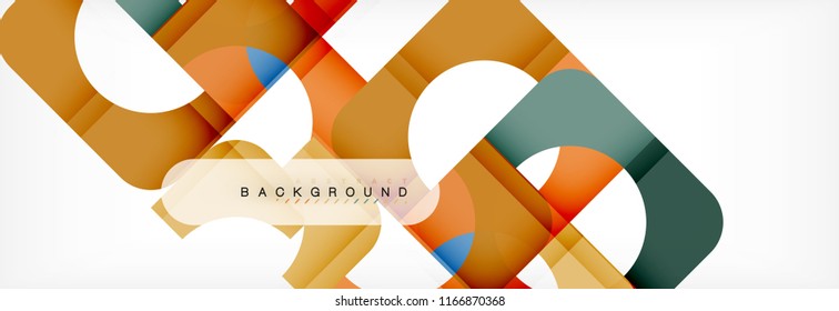 Geometric squares abstract banner. Vector template illustration for business brochure or flyer, presentation and web design layout