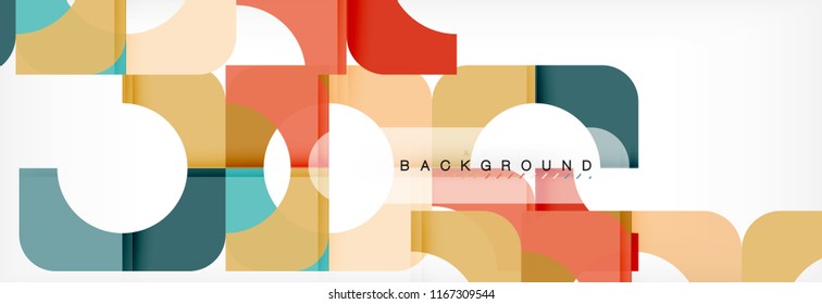 Geometric squares abstract banner. Vector template illustration for business brochure or flyer, presentation and web design layout