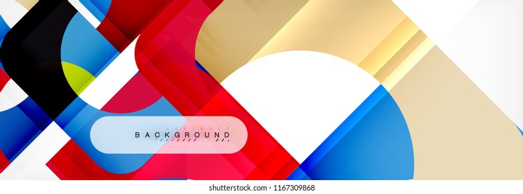 Geometric squares abstract banner. Vector template illustration for business brochure or flyer, presentation and web design layout