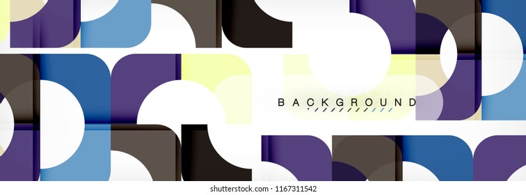 Geometric squares abstract banner. Vector template illustration for business brochure or flyer, presentation and web design layout