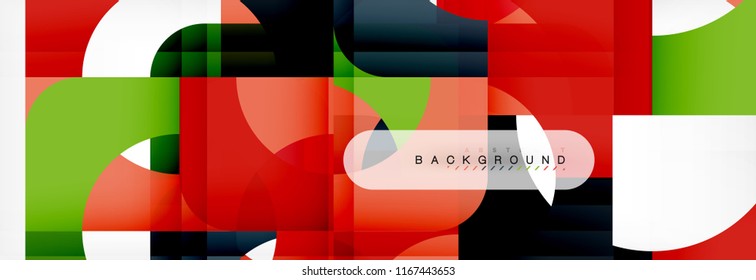 Geometric squares abstract banner. Vector template illustration for business brochure or flyer, presentation and web design layout
