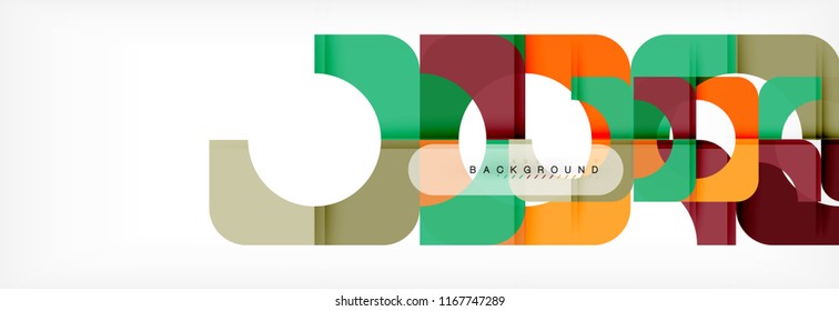 Geometric squares abstract banner. Vector template illustration for business brochure or flyer, presentation and web design layout