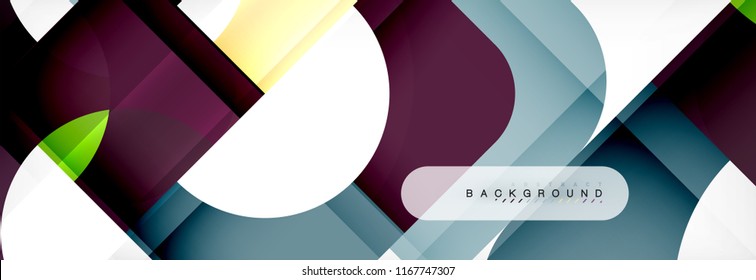 Geometric squares abstract banner. Vector template illustration for business brochure or flyer, presentation and web design layout