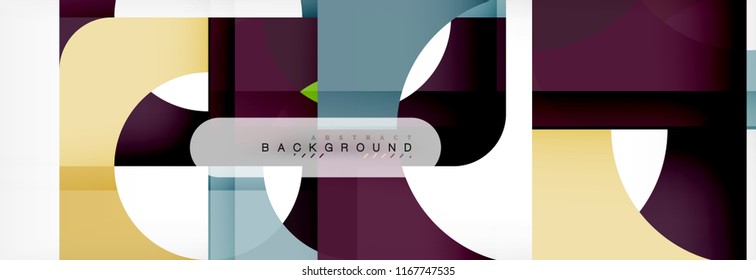 Geometric squares abstract banner. Vector template illustration for business brochure or flyer, presentation and web design layout