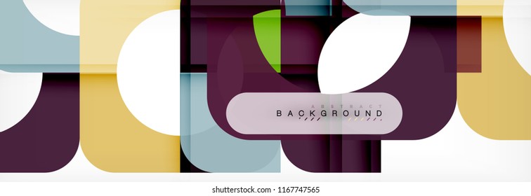 Geometric squares abstract banner. Vector template illustration for business brochure or flyer, presentation and web design layout