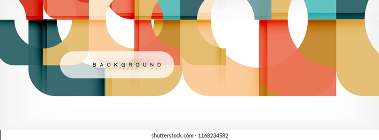 Geometric squares abstract banner. Vector template illustration for business brochure or flyer, presentation and web design layout
