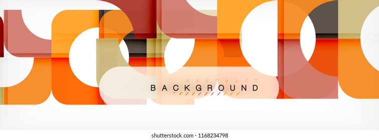 Abstrakter Banner mit geometrischen Quadraten. Vektorgrafik-Vorlagenstudien für Geschäftsbroschüren oder Flyer, Präsentationen und Webdesign-Layout