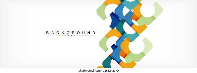 Geometric squares abstract banner. Vector template illustration for business brochure or flyer, presentation and web design layout