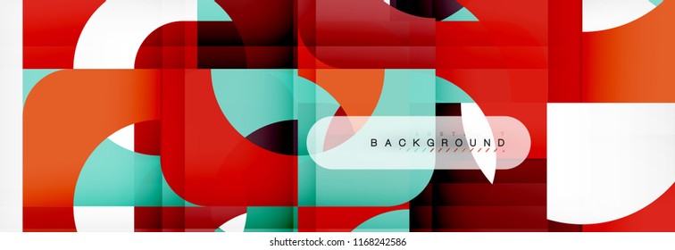 Geometric squares abstract banner. Vector template illustration for business brochure or flyer, presentation and web design layout