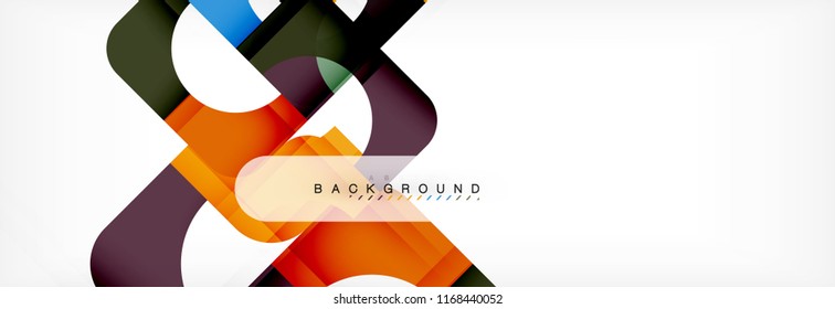 Geometric squares abstract banner. Vector template illustration for business brochure or flyer, presentation and web design layout