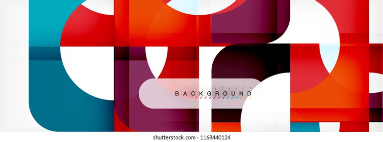 Geometric squares abstract banner. Vector template illustration for business brochure or flyer, presentation and web design layout
