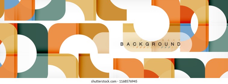 Geometric squares abstract banner. Vector template illustration for business brochure or flyer, presentation and web design layout