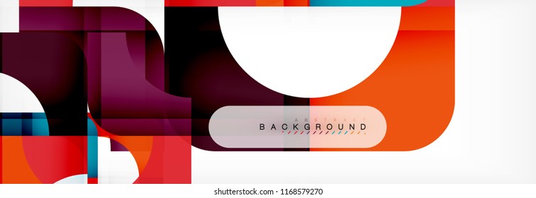 Geometric squares abstract banner. Vector template illustration for business brochure or flyer, presentation and web design layout