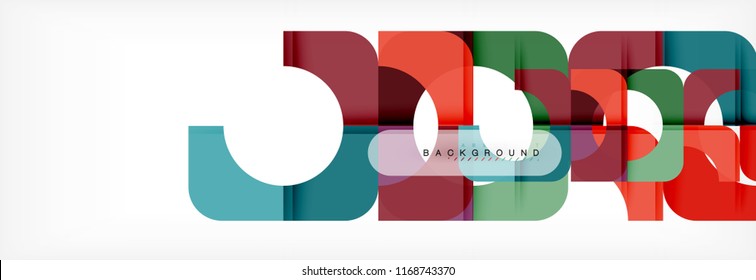 Geometric squares abstract banner. Vector template illustration for business brochure or flyer, presentation and web design layout