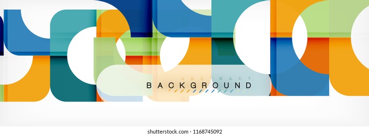 Geometric squares abstract banner. Vector template illustration for business brochure or flyer, presentation and web design layout
