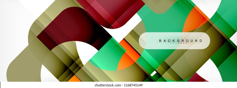 Geometric squares abstract banner. Vector template illustration for business brochure or flyer, presentation and web design layout