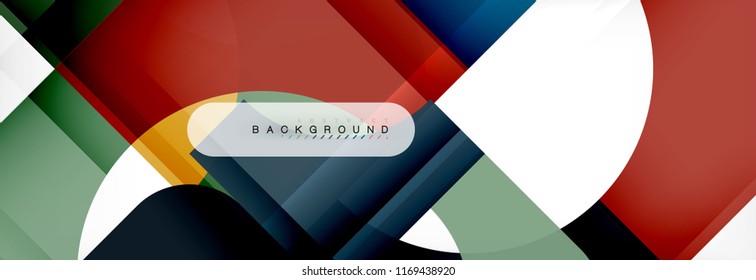Geometric squares abstract banner. Vector template illustration for business brochure or flyer, presentation and web design layout