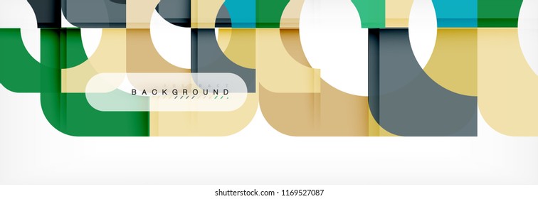Geometric squares abstract banner. Vector template illustration for business brochure or flyer, presentation and web design layout