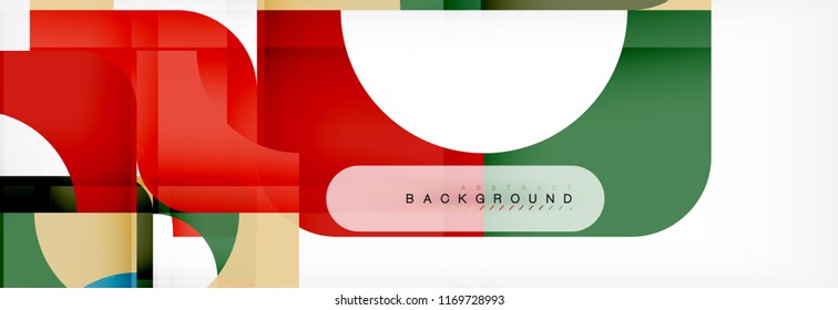 Geometric squares abstract banner. Vector template illustration for business brochure or flyer, presentation and web design layout